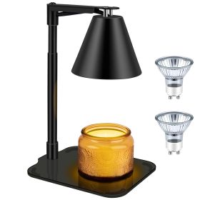 Candle Warmer Lamp With Timer, Electric Candle Warmer Adjustable Height Wax Warmer Compatible With Scented Candle For Vintage Home Room Decor House W (Color: Black)