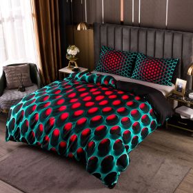 3pcs Y2K Stereoscopic Dense Holes Pattern Bedding Set; Colorful Duvet Cover Set (Without Quilt) (size: King)