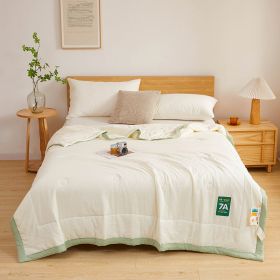 Antibacterial Raw Cotton Washable Summer Cool Quilt (Option: Cream White-150x200cm)